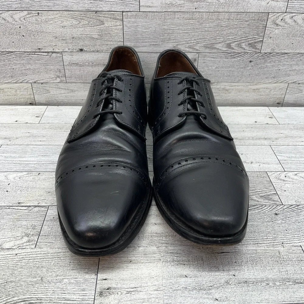 Allen Edmonds Clifton Black‎ Leather Cap Toe Oxford Dress Shoes Men Size 10D